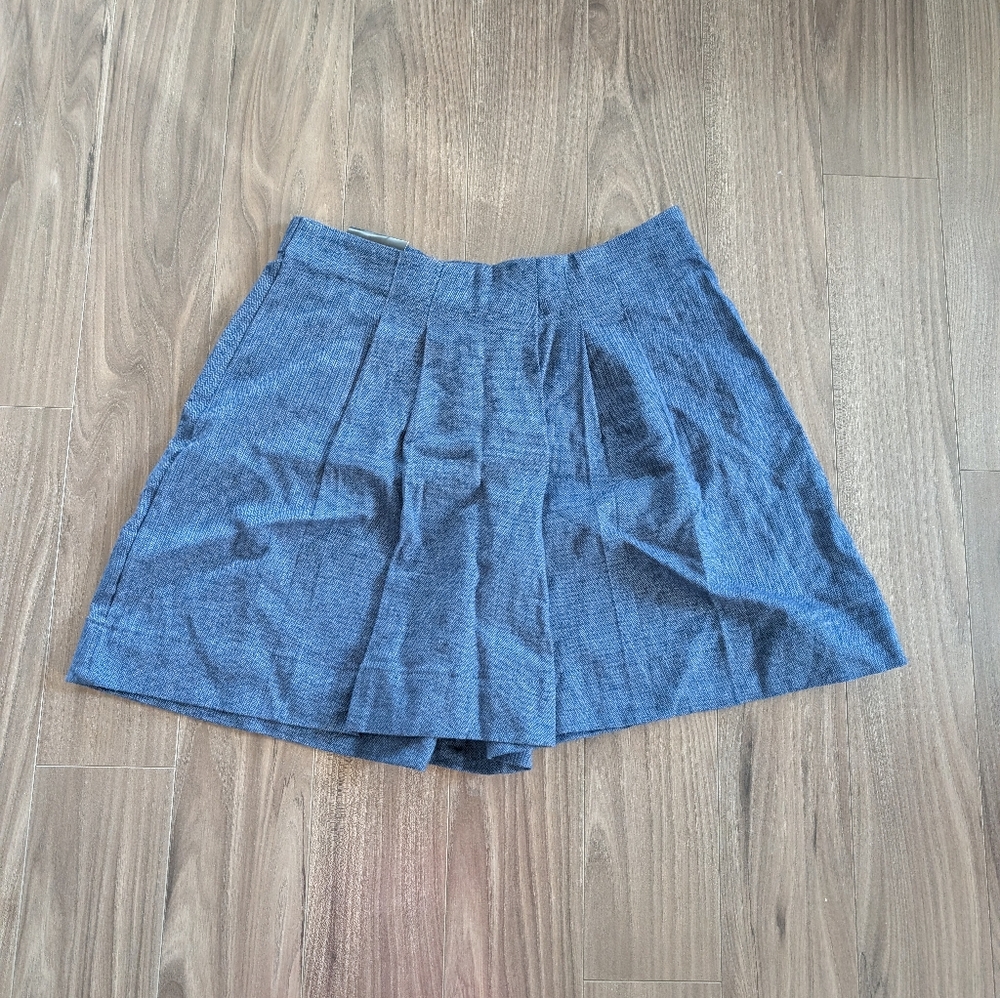Banana Republic Factory Blue Pleated Skort